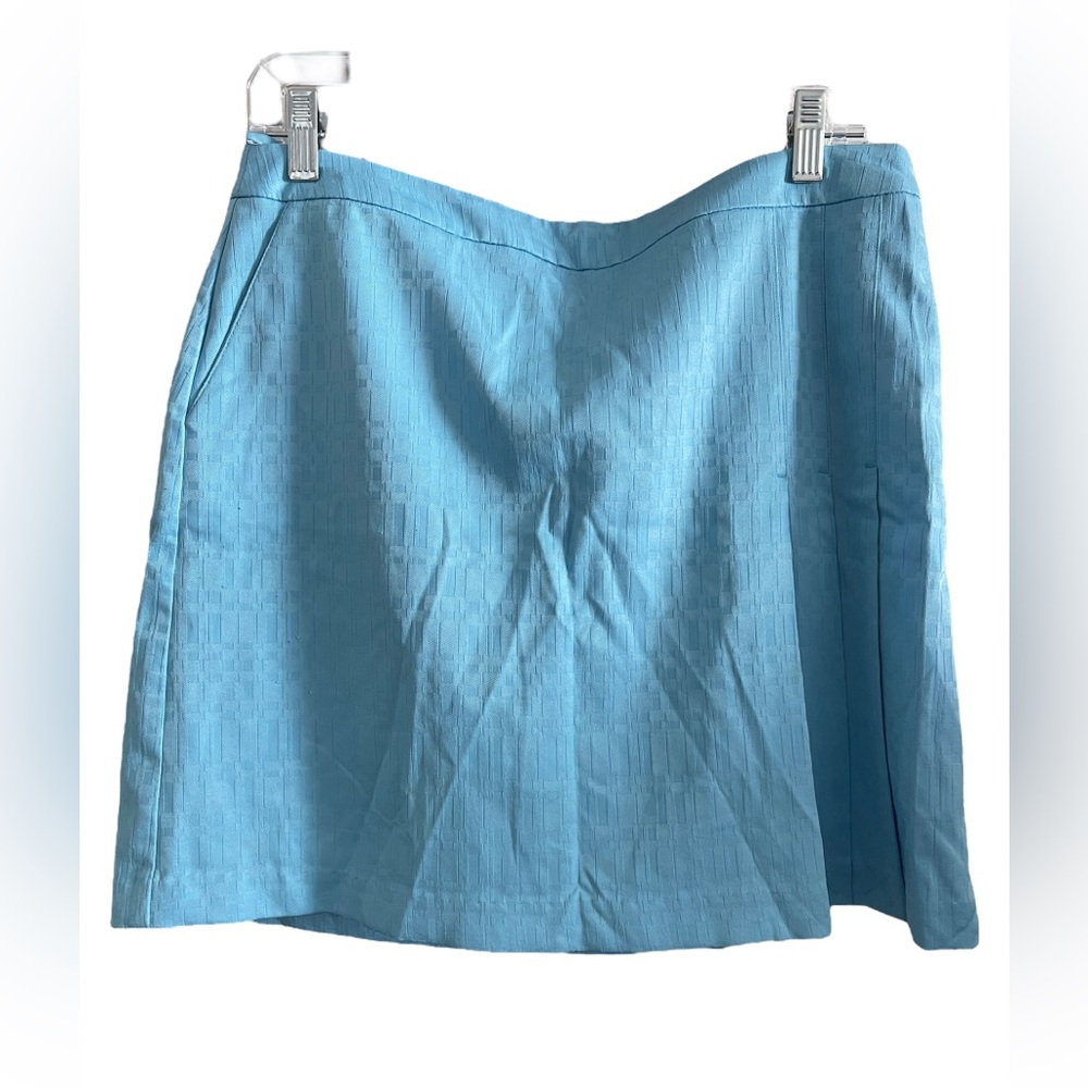 Izod Golf X-Tra Dry Microfiber High Rise Side Zip Modern Blue Lake Skort SZ 8